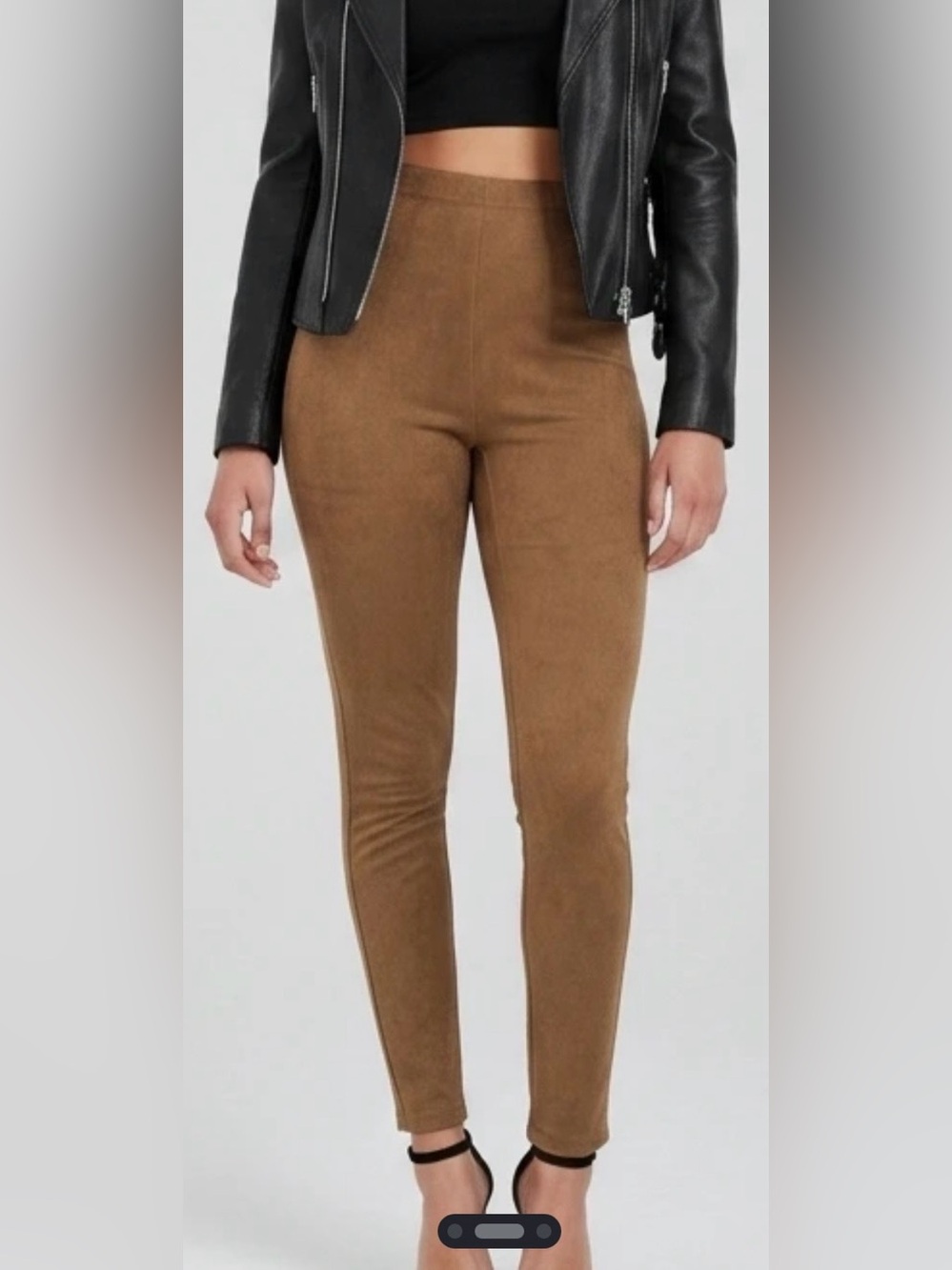 BCBG MAXAZRIA FAUX SUEDE LEGGING SIZE M